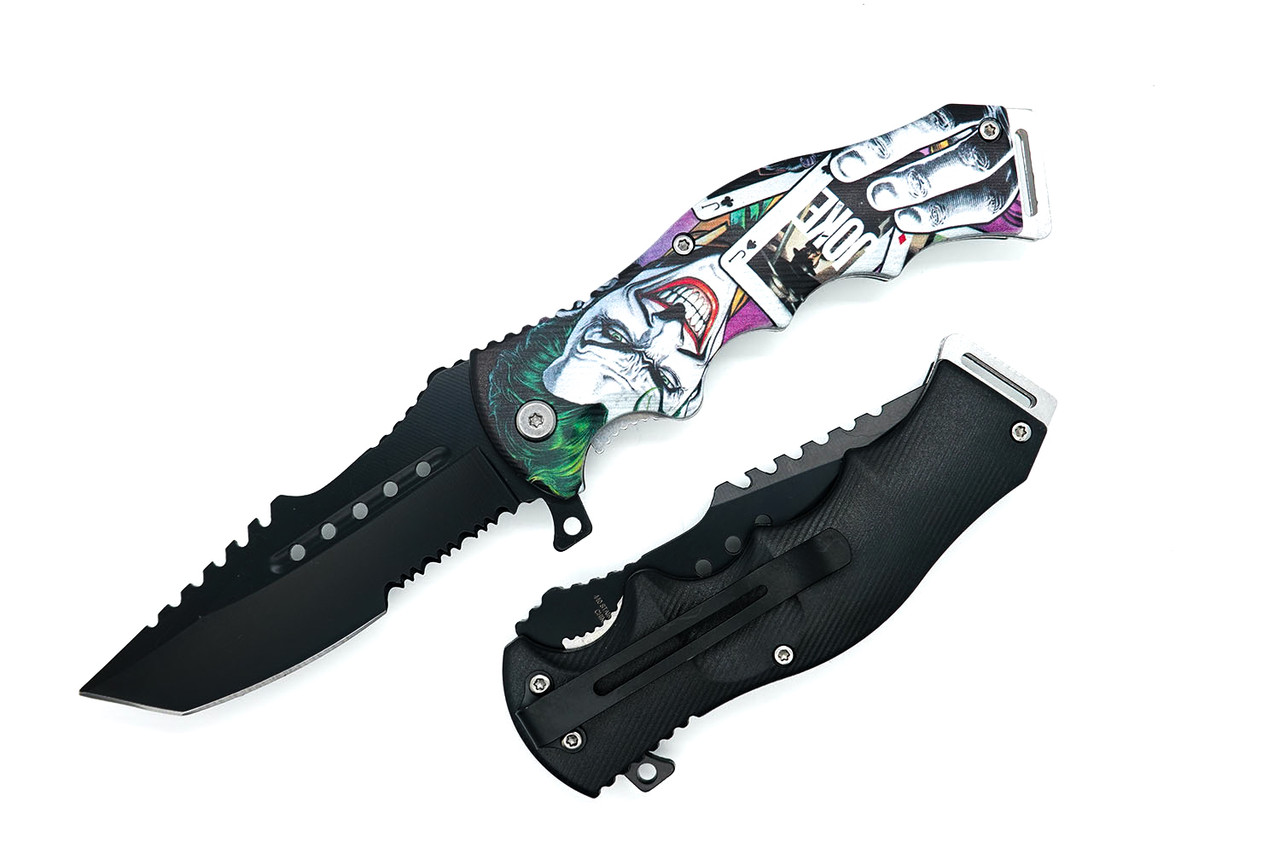 Joker's Gambit Assisted Tanto Knife – 3D Printed Handle