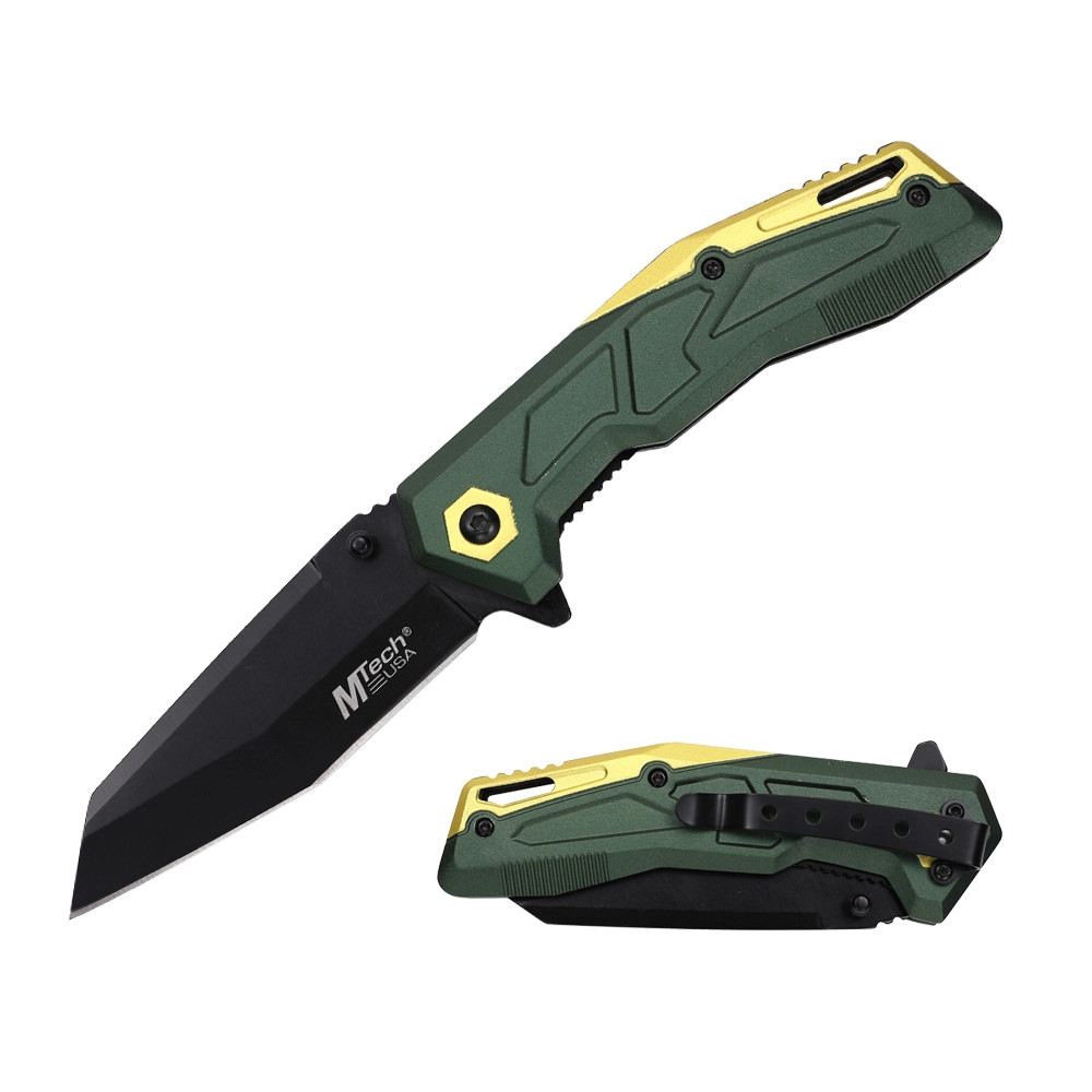 MTech USA MT-A2034OD Spring Assisted Tanto Folding Knife – OD