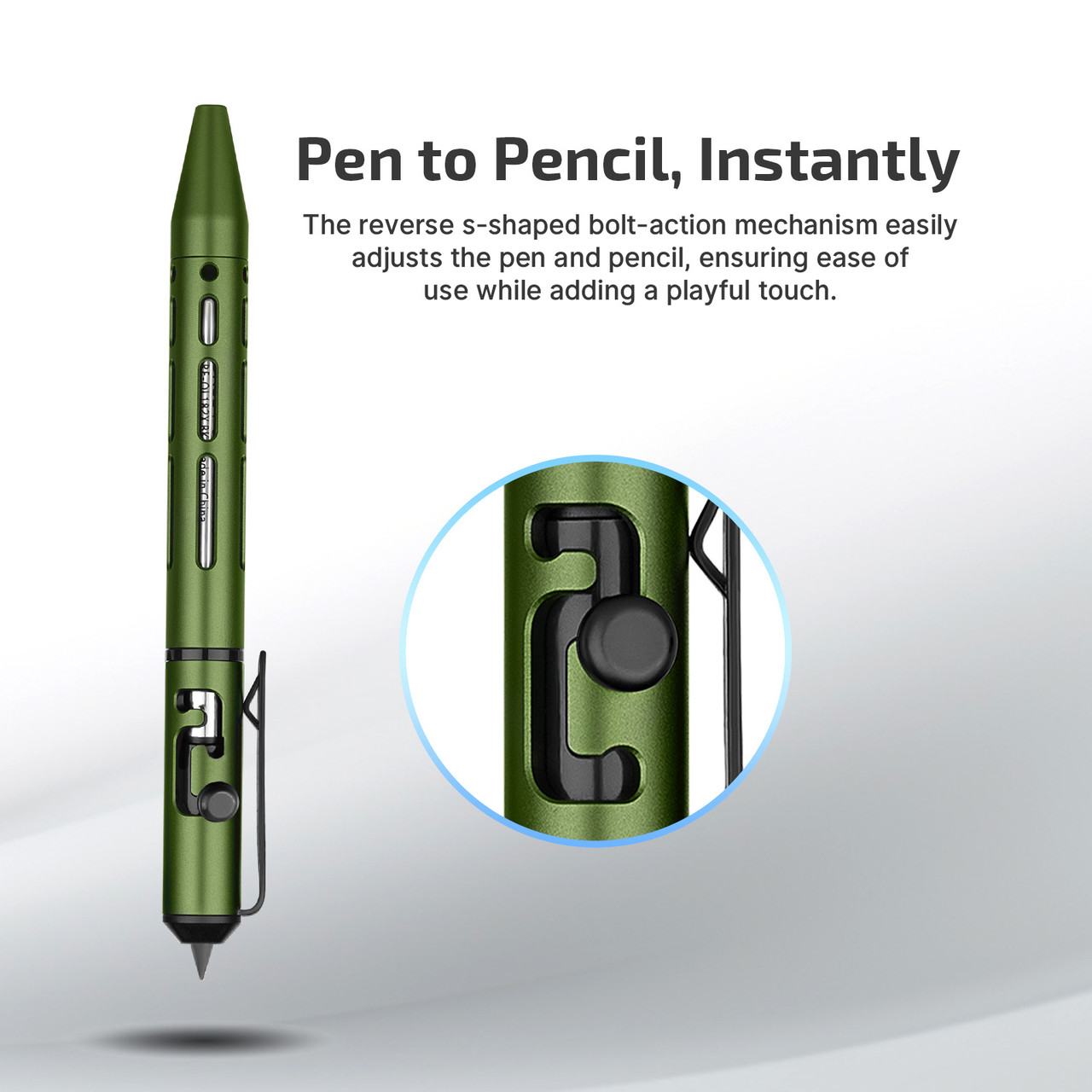 Olight O'Pen Mini 2 Bolt-Action Pen & Pencil Combo – Black