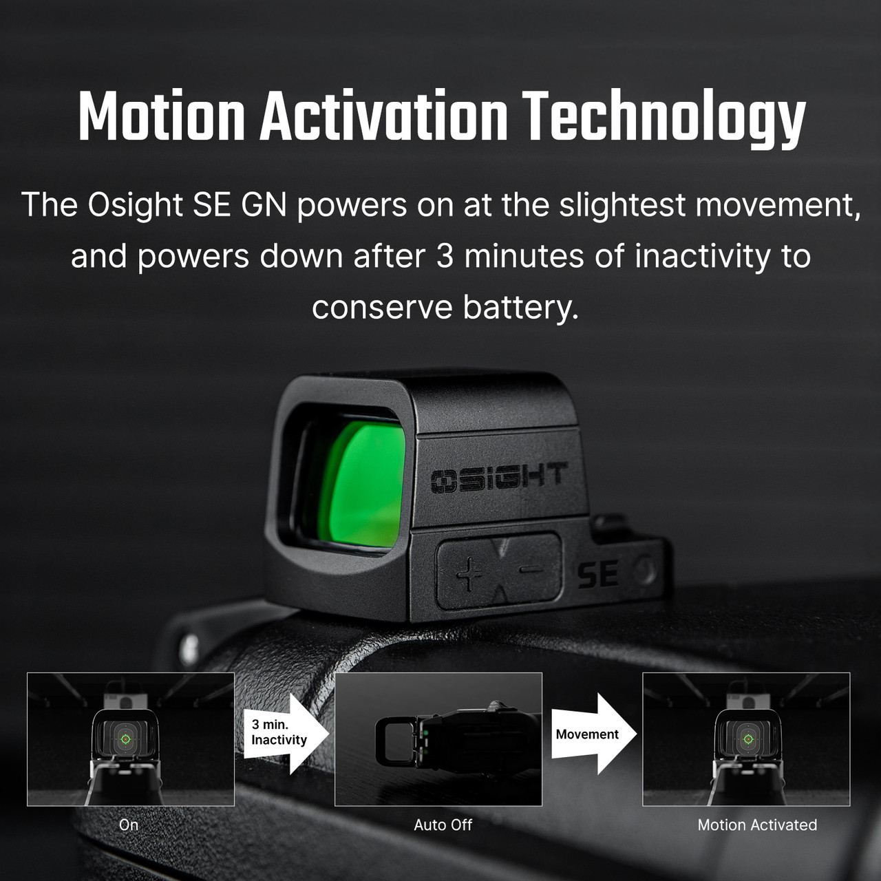 Olight Osight SE Enclosed Reflex Sight Green Multi-Reticle Optic