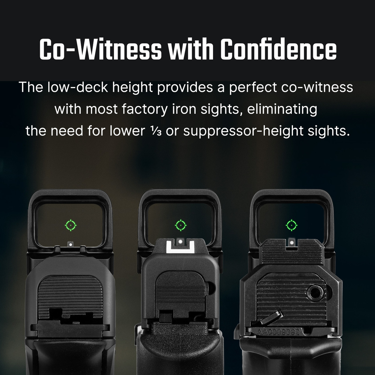 Olight Osight SE Enclosed Reflex Sight Green Multi-Reticle Optic