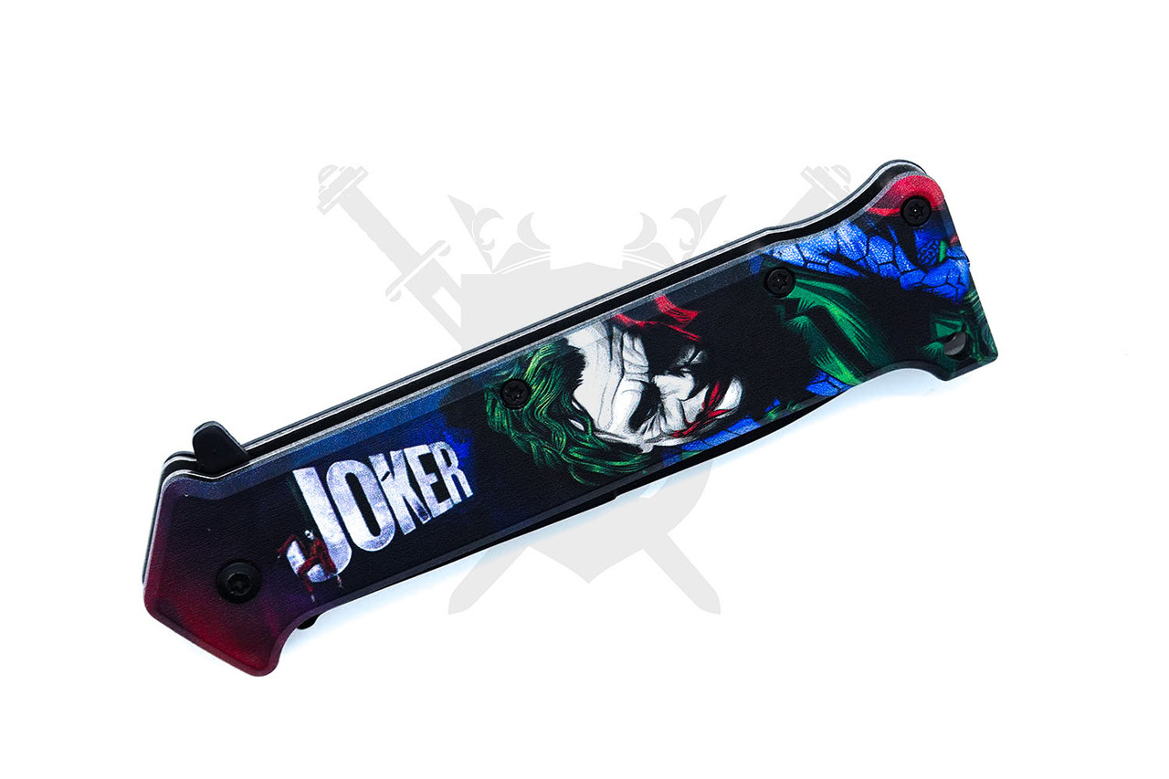 Joker Chaos Slimline Spring Assisted Folding Knife – Half Serrated