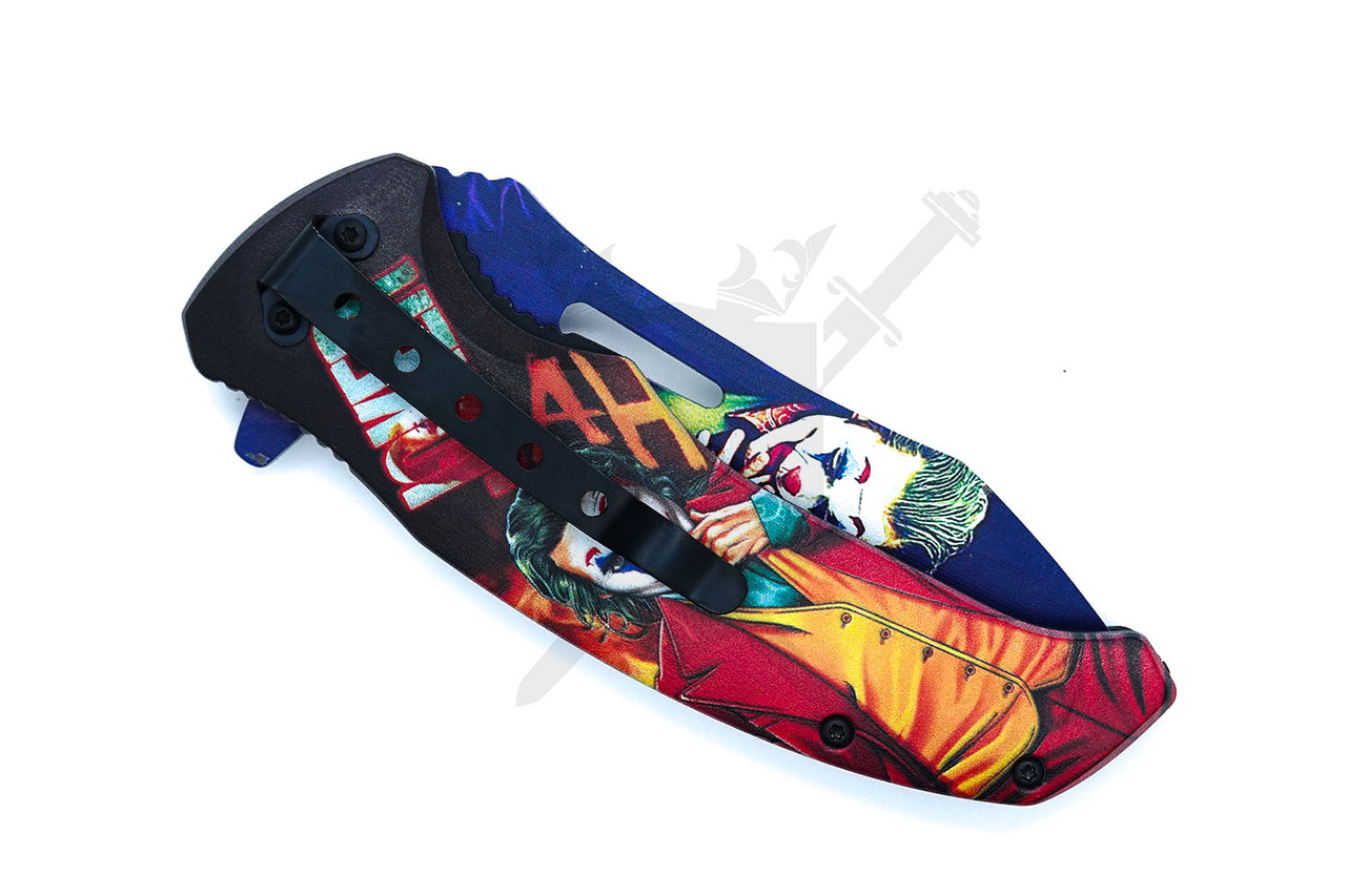 Joker “Ha Ha” Spring Assisted Folding Knife – Comic Style Drop