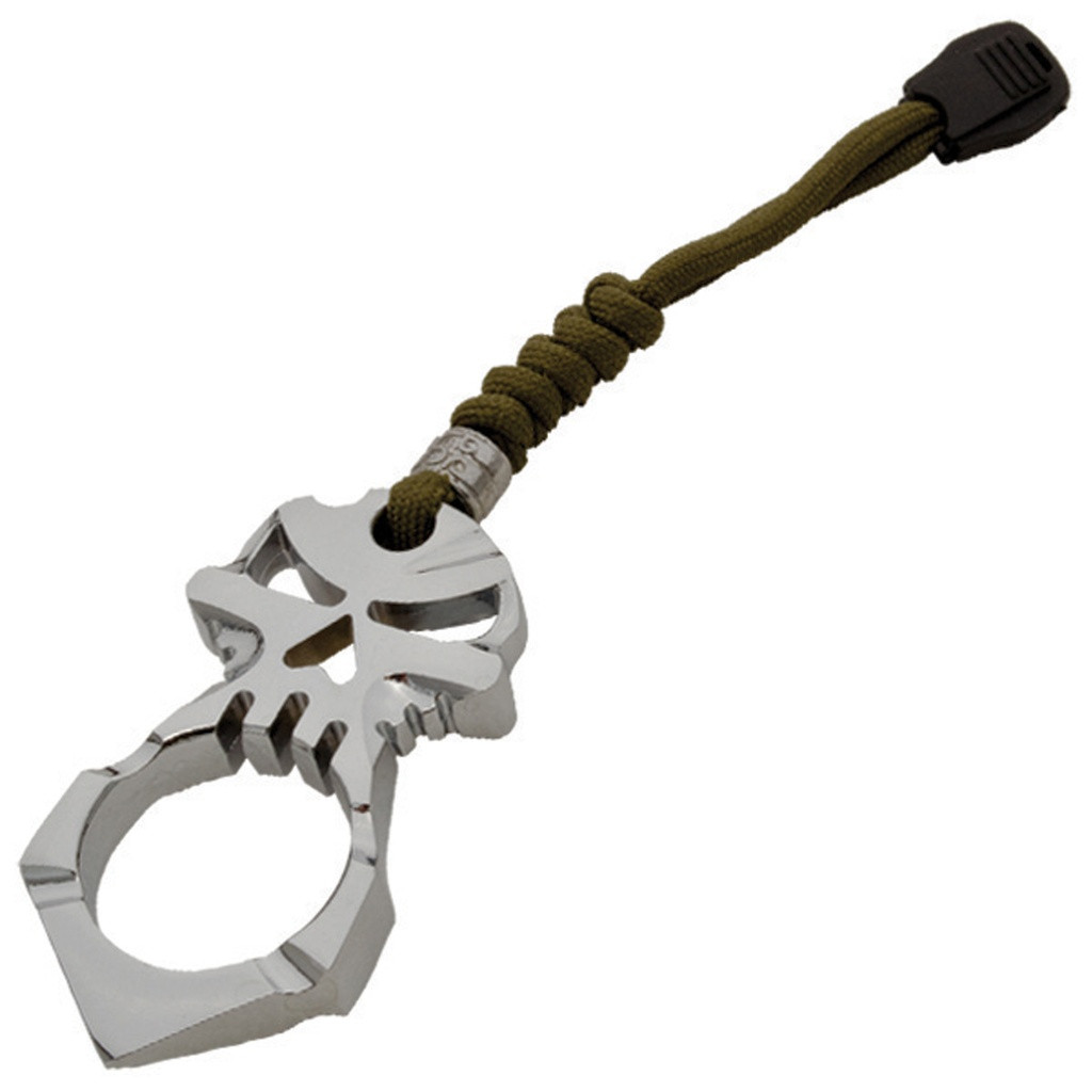 Single Finger Urban Skull Sentinel EDC Self Defense Keychain
