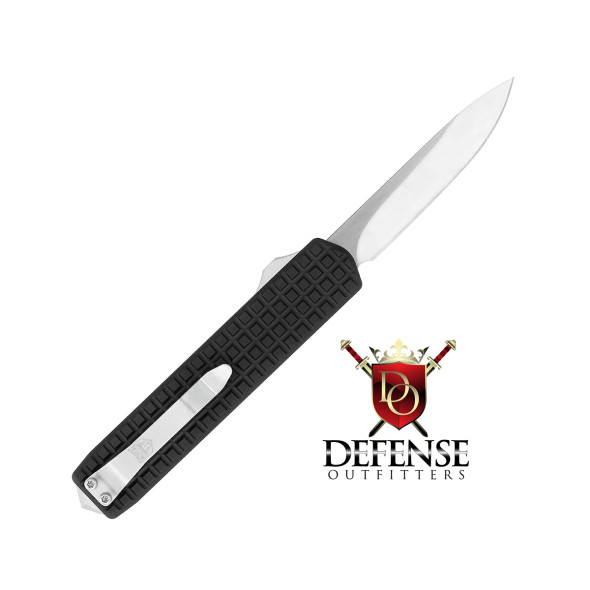 Cobratec Small Warrior Knife Black Drop Point Plain M390 Blade OTF