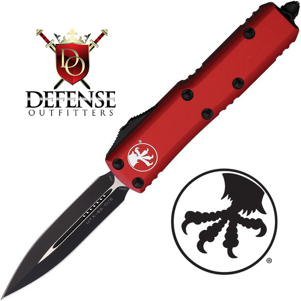 Microtech UTX-85 Red Double Edge Tactical Plain OTF Automatic