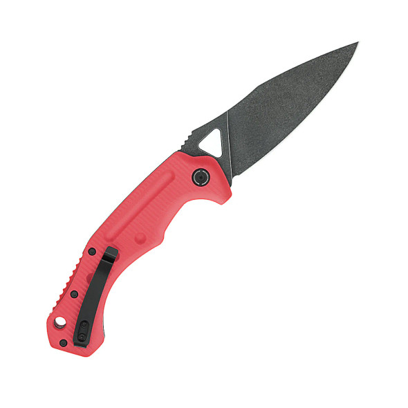 CobraTec Knives Red Ryker Automatic Black Stonewash Blade