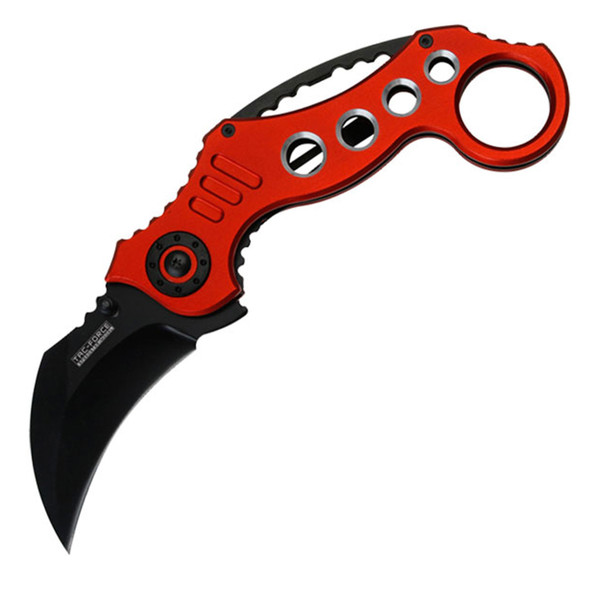 Tac-Force Spring Assisted Karambit Red Folder Knife