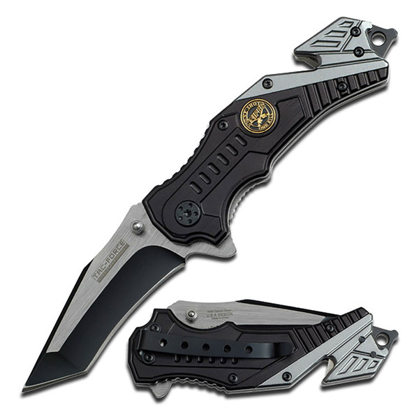 Tac-Force Spring Assisted Sniper Tanto Plain Edge Blade