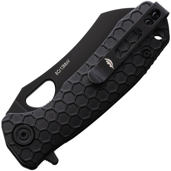 Honey Badger Wharncleaver Small Black No Choil – Black DLC Blade