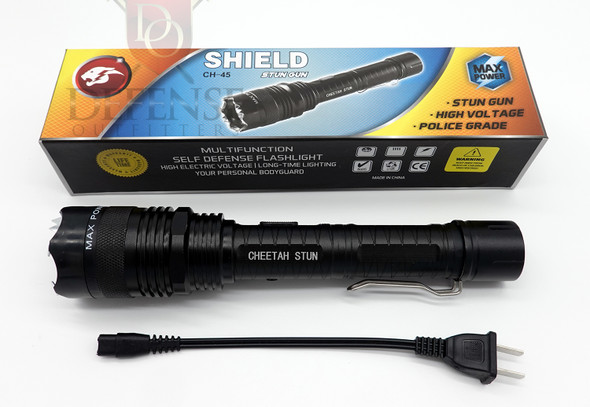 Cheetah Shield 10 Million Volt Stun Gun Black with clip Rechargeable