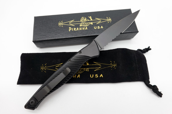 Piranha DNA Automatic Knife Black Tactical Black