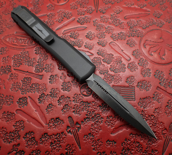 Microtech Ultratech Signature Series NCKS Exclusive D/E DLC Full Serrated Deep Engraved Tactical