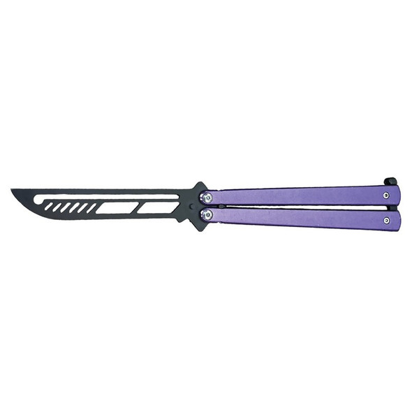 "Purple Phantom" BalanceMaster: Training Butterfly Knife with Skeletonized Blade