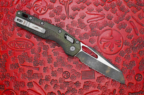 Microtech MSI RAM LOK Folding Knife – Outbreak Edition, Full Serrated Blade