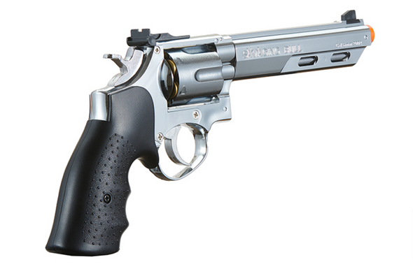 HFC Savage Bull 6" Green Gas Airsoft Revolver Pistol Full-Size Silver Finish