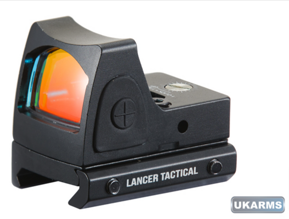 Lancer Tactical Adjustable Red Dot Reflex Sight (Color: Black)