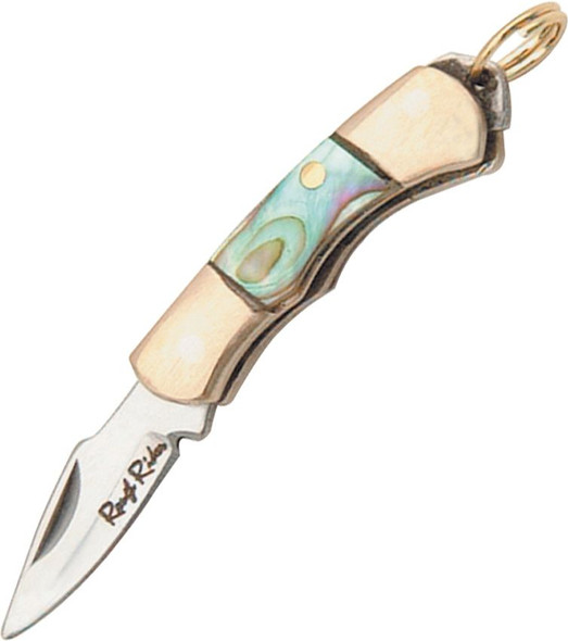 Rough Rider Micro Miniature Abalone Handle Folder Knife