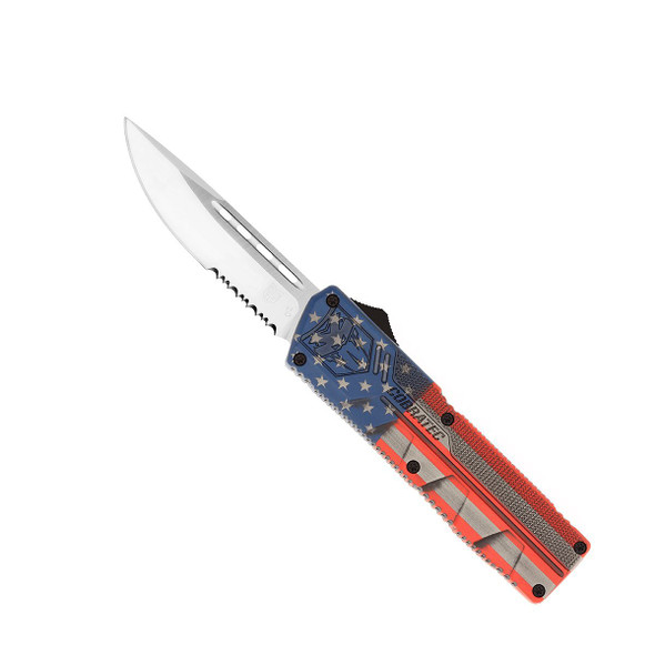 Cobratec Lightweight American Flag (Cerakote) Drop Point Serrated