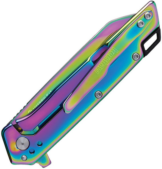 Kershaw Misdirect Assisted Flipper Knife – Bold Rainbow PVD Finish