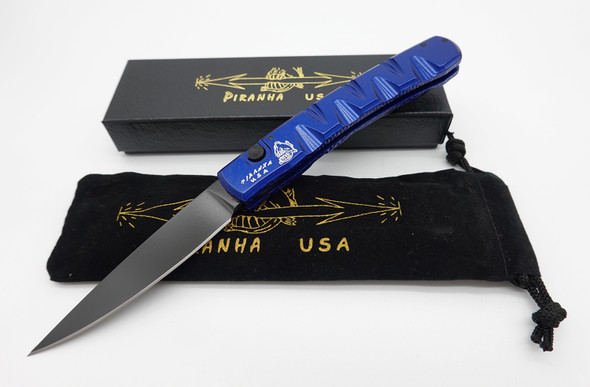 Piranha Virus Automatic Knife Blue Tactical