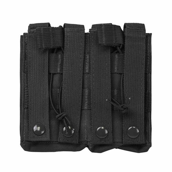 VISM Double AR and Pistol Magazine Pouch - Black | Dual Rifle + Pistol MOLLE Mag Carrier