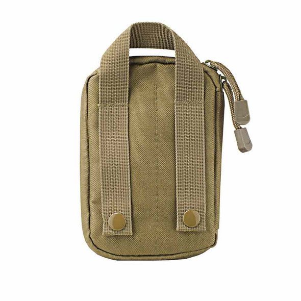 Rear view showing dual MOLLE straps with snaps and carry handle
