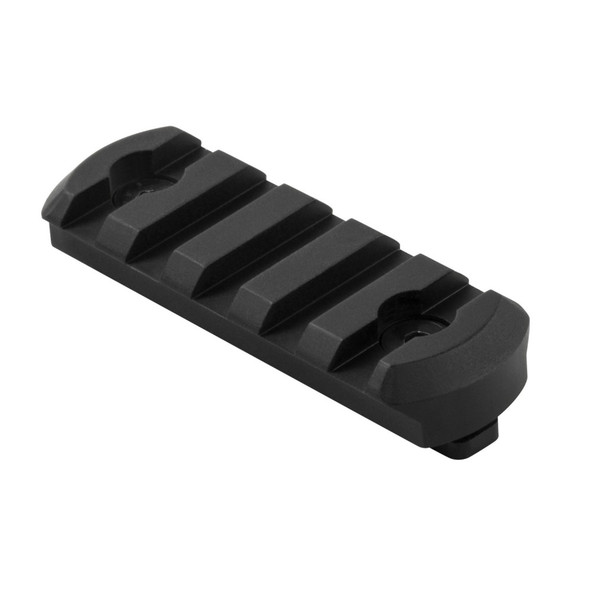 Vism M-LOK Short Picatinny rail with 5 slots, top-down view