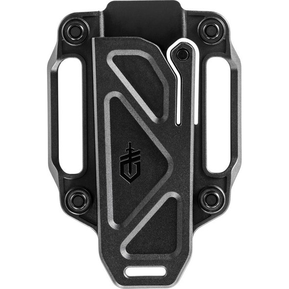 Gerber EXO-MOD polymer sheath with Gerber logo and belt slots.