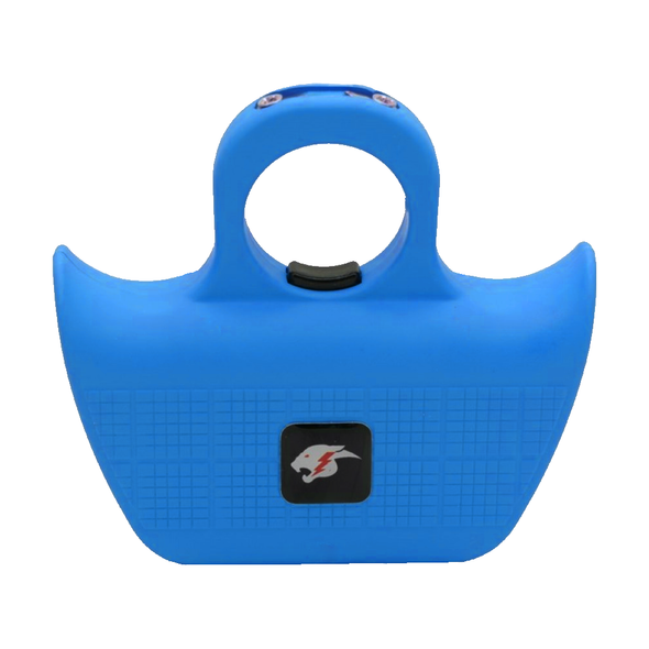 Blue Cheetah CH-70BL Mini Jogger stun gun with ergonomic finger retention grip and compact polymer self-defense design.