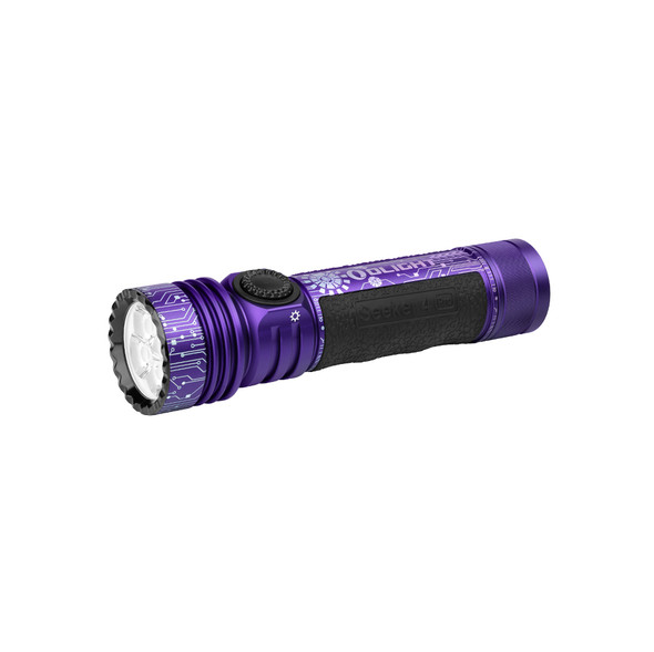 Olight Seeker 4 Pro Rechargeable LED Flashlight (Cool White LED, Cyber Violet)