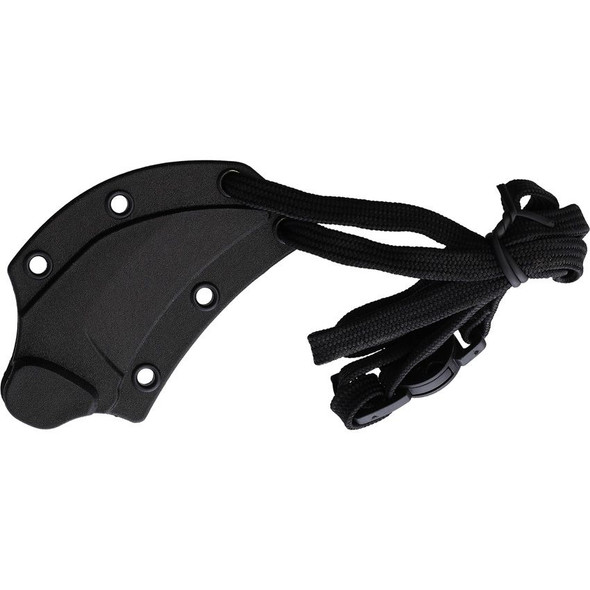 Molded black nylon sheath with breakaway neck cord for Smith & Wesson H.R.T. neck knife.