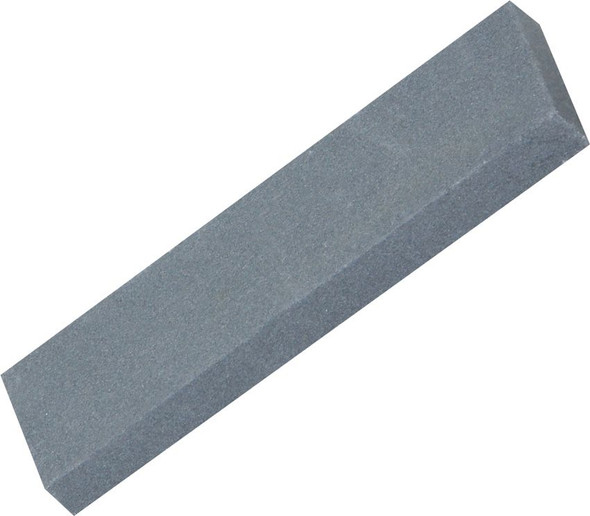 Compact gray Super SR306 professional sharpening stone displayed at an angle showing its slim rectangular profile.