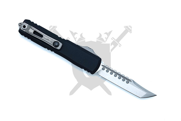 Microtech UTX-70 Gen IV Hellhound 14194-10S open reverse side showing pocket clip