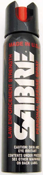 SABRE Magnum 120 3-in-1 defense spray canister with flip-top safety featuring pepper spray, CS tear gas, and UV marking dye