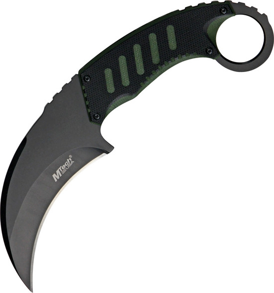 MTech Tactical Karambit Neck Knife Black and Green G10