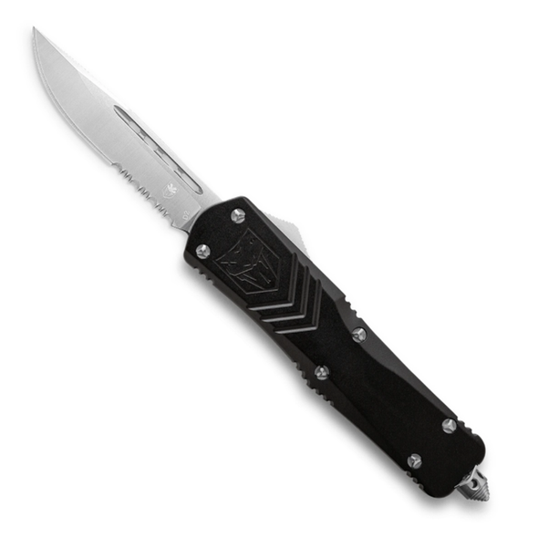 Cobratec Large FS-X Black Drop Point Serrated