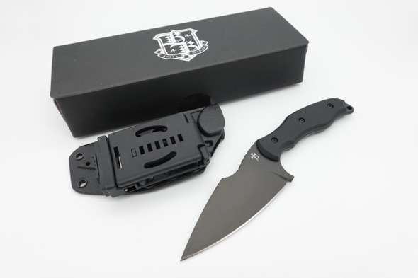 Borka Blades SB1 Black G10 Fixed Blade Knife 4" M390 PVD