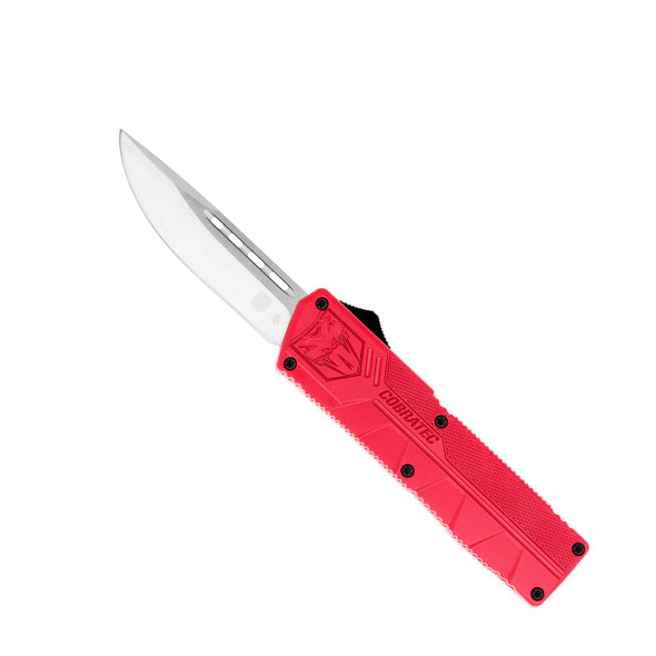Cobratec Lightweight Red OTF Drop Point Non-Serrated