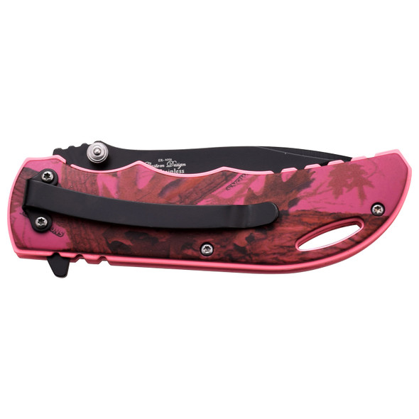 Elk Ridge Pink Camo Assisted Opening Hunting Folder Knife