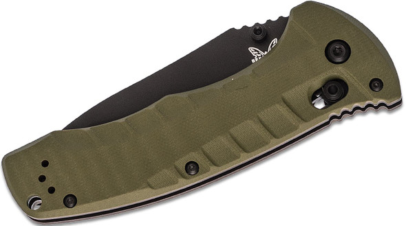 Benchmade Turret AXIS Lock Folding Knife OD Green G-10