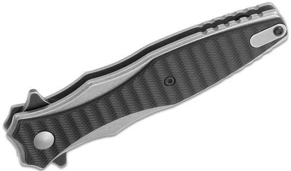 Kershaw Rick Hinderer Decimus Assisted Flipper Knife 3.25" BlackWashed Bayonet Blade, Stainless Steel Handles with GRN Overlays