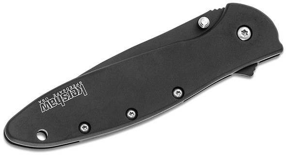 Kershaw Ken Onion Leek Assisted Black Plain Blade with Black Stainless Steel Handles