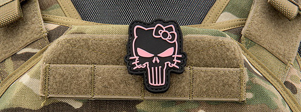 Tactical Hello Kitty PVC Patch Pink