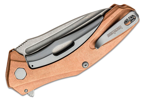 Kershaw Natrix M Flipper 3.25" Stonewashed D2 Blade Copper Handle