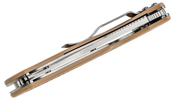 Spyderco Lightweight Tenacious Folding Knife Tan FRN Handles Satin Blade