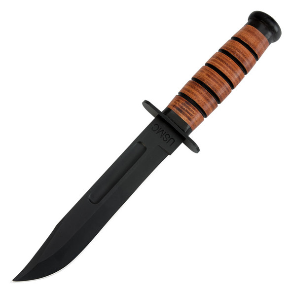 United Cutlery Officially Licensed U.S.M.C. Combat Fighter Fixed Blade Knife With Leather Sheath