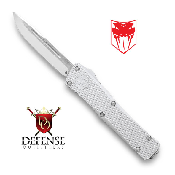 CobraTec Knives Mini Mamba Knurled D2 Silver Drop Point Non Serrated Knife Blade
