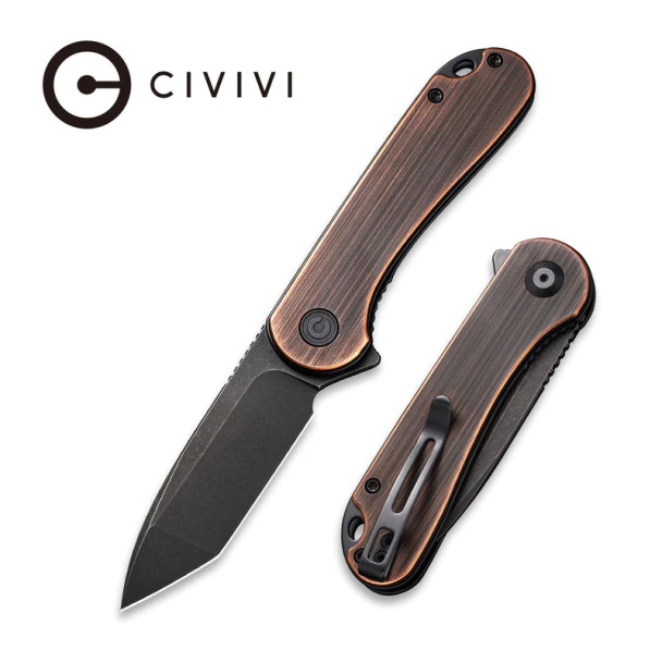 CIVIVI Elementum Flipper Knife Copper Handle (2.96" D2 Blade)