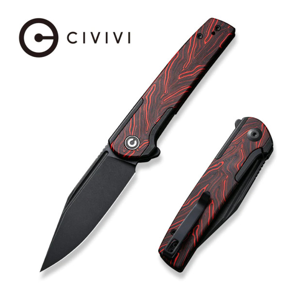 CIVIVI Cachet Flipper Knife Stainless Steel Handle With G10 Inlay (3.48" 14C28N Blade)